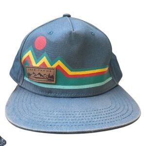 Lake Tahoe Hat Size O/S Blue Multi (Localoutdoor.com) 100% Cotton Snapback Adjus